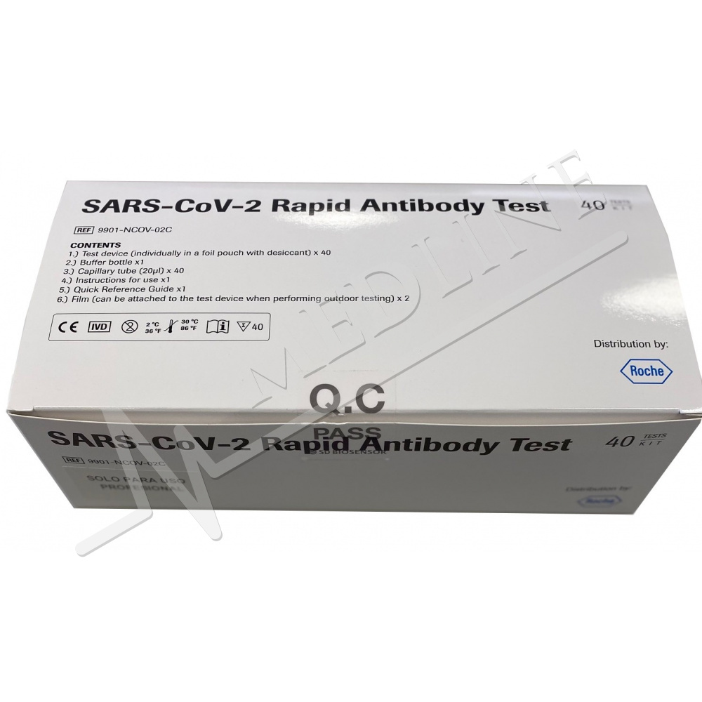 Medline Prueba Rapida Roche Covid 19 Anticuerpo Caja De 40 Pruebas